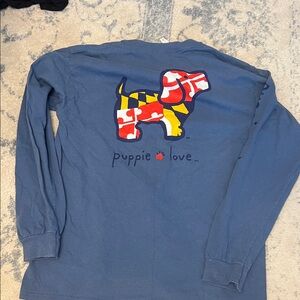 Puppie Love Maryland Flag Long Sleeved Tee